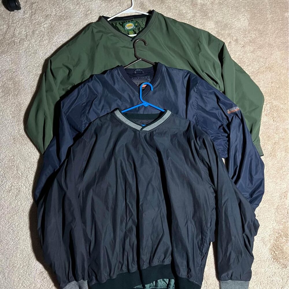 THREE MENS GOLF FLEECES SIZE XL